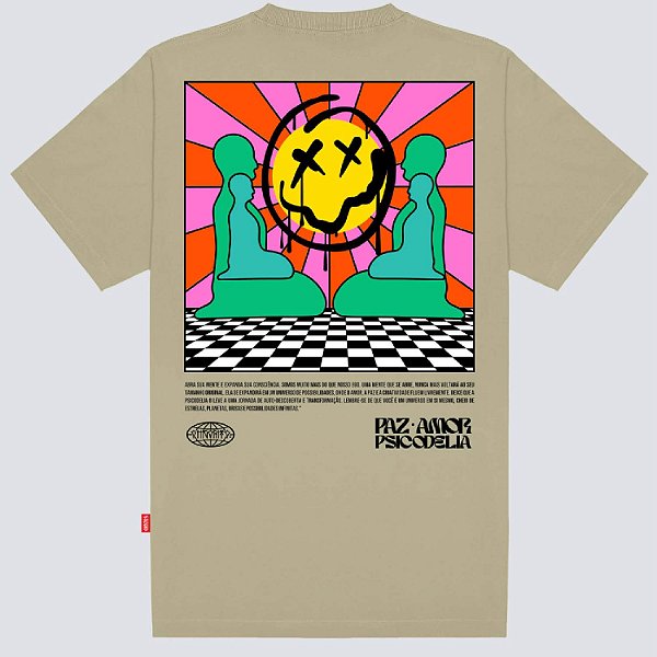 Camiseta Chronic Psicodelia Oversized Caqui