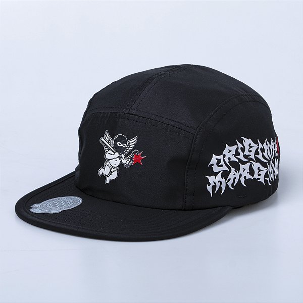 Bone Five Panel Anjo Chronic Aba Flexivel Silk Lateral Preto