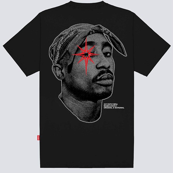 Camiseta Chronic Tupac Red Vision Preto