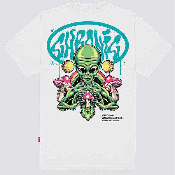 Camiseta Chronic Psycho Alien Original Branco