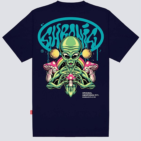 Camiseta Chronic Psycho Alien Original Marinho
