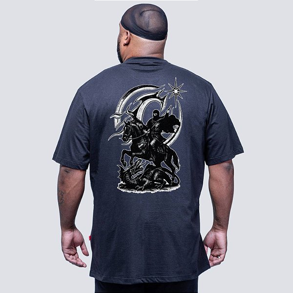 Camiseta Chronic São Jorge Dark Plus SIze Original Preto