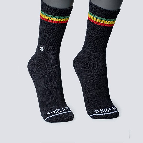 Meia Chronic Cano Alto Roots Classic Preta