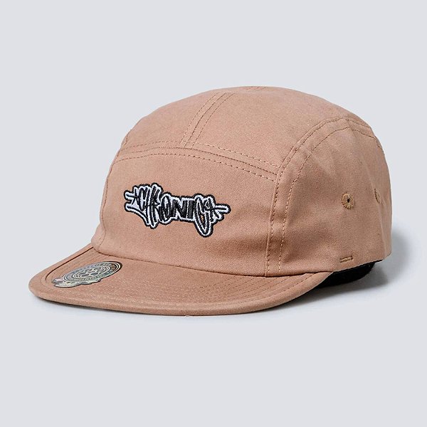 Bone Five Panel Chronic Bege Tag Bordado Original