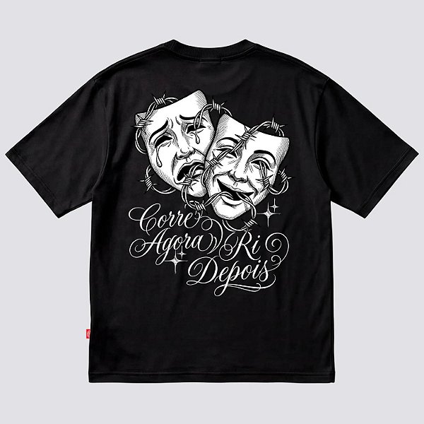 Camiseta Chronic Algodão Chora Agora Ri Depois Preta Original