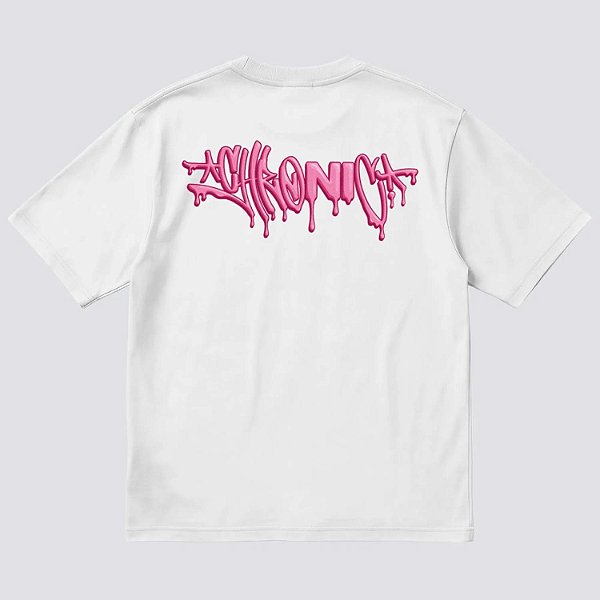 Camiseta Chronic Drip Pink Original Branca