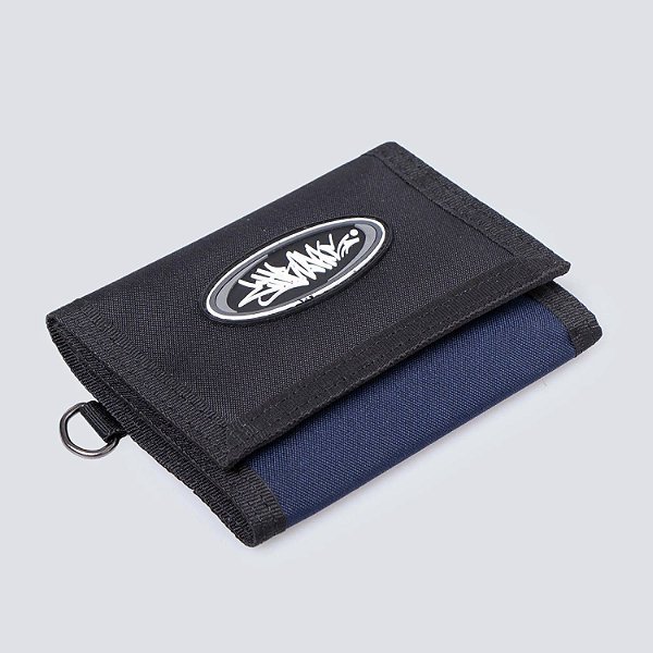 Carteira Chronic Preto c/Azul Original Fecho Velcro