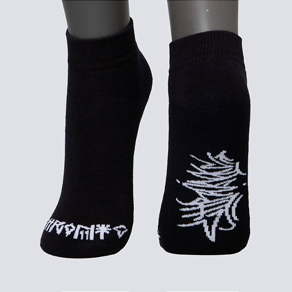Meia Soquete Chronic Preta Original Graffiti