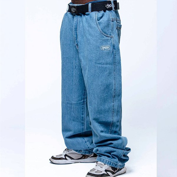 Calça Jeans Corte Reto Chronic Azul Original