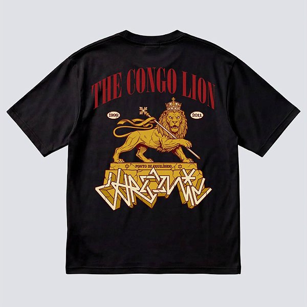 Camiseta Chronic Ponto De Equilibrio Lion Preta