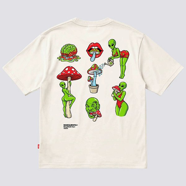 Camiseta Chronic Alien Invasion Off White Original