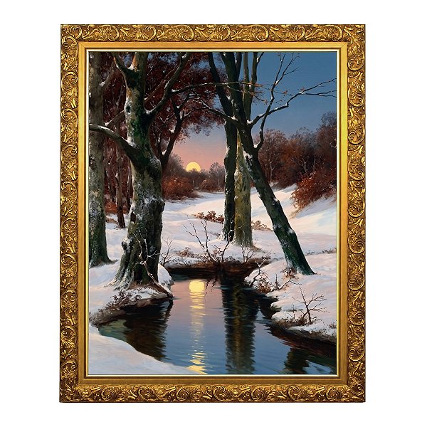 Paisagem de Inverno na Floresta de Charlottelund
