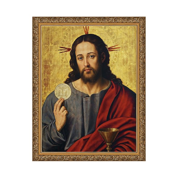 Cristo o Salvador com a Eucaristia