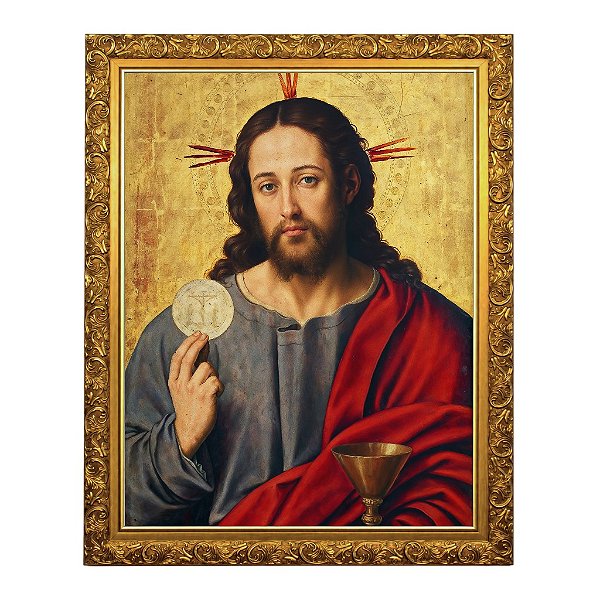 Cristo o Salvador com a Eucaristia