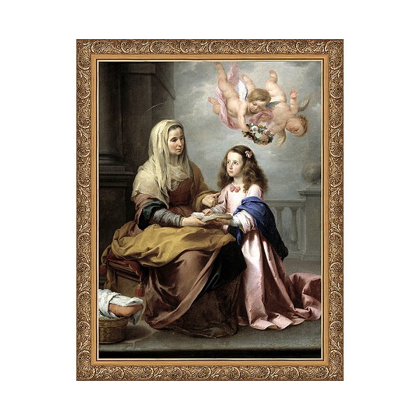 Santa Ana ensinando a Virgem Maria a Ler