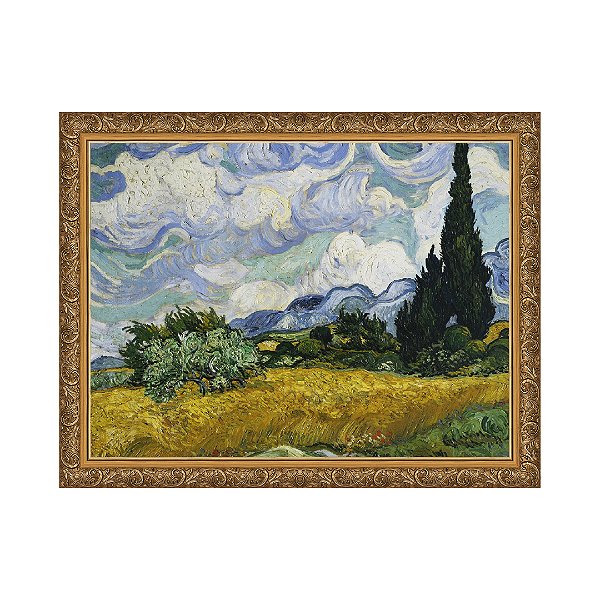 Campo de Trigo com Ciprestes