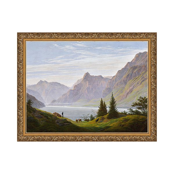 Paisagem com Lago nas Montanhas Pela Manhã