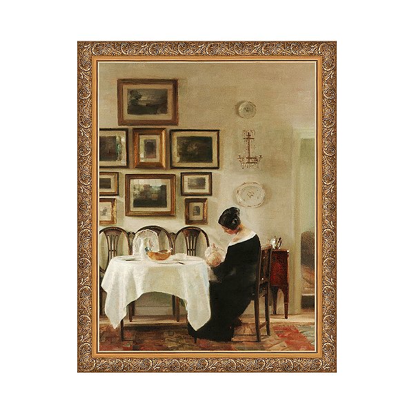 Mãe e filho em um interior de sala de jantar