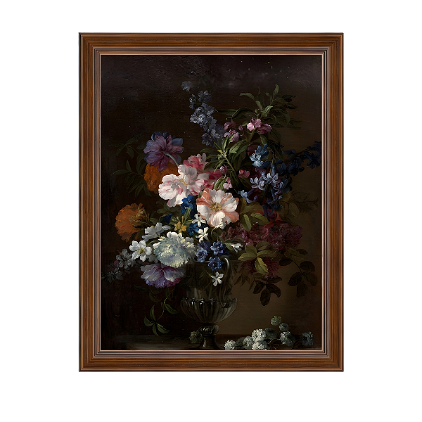 Vaso de flores sobre um encanto