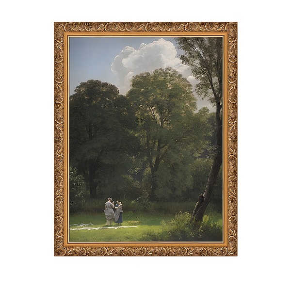 Branqueamento de linho em uma clareira