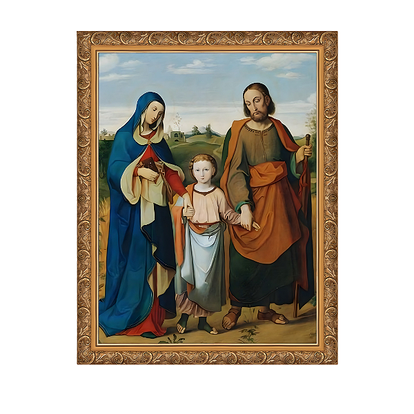 A Sagrada Família a caminho de casa após a visita ao templo