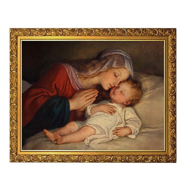 Virgem Maria e o Menino Jesus Adormecido
