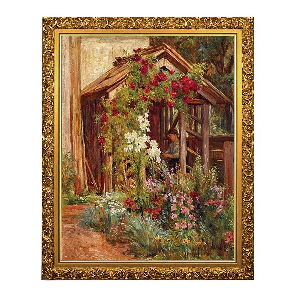 Um jardim rústico em flor