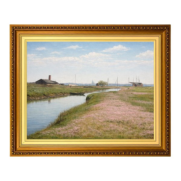 O rio e o porto em Frederiksværk (1900)