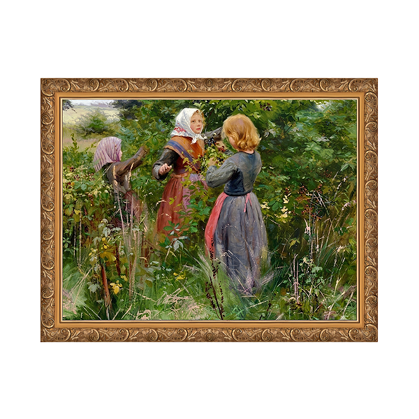Três meninas colhendo amoras (cerca de 1885)