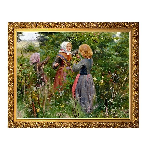 Três meninas colhendo amoras (cerca de 1885)