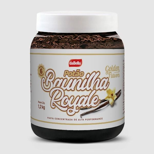 Pasta concentrada Golden Flavors Sabor Baunilha Royale 1,200 kg daBella