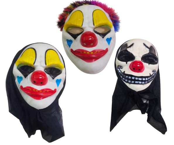 Mascara Palhaço Halloween - Modamix - Sortido - Modelo na variação