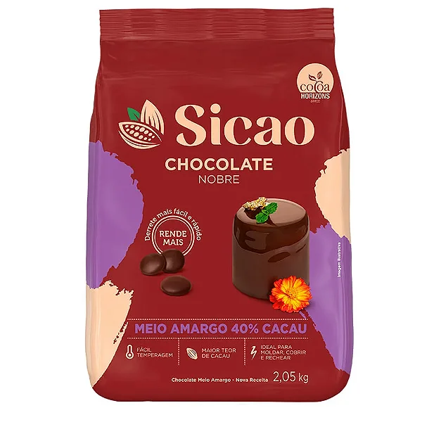 Chocolate Meio Amargo Nobre 2,05kg SICAO