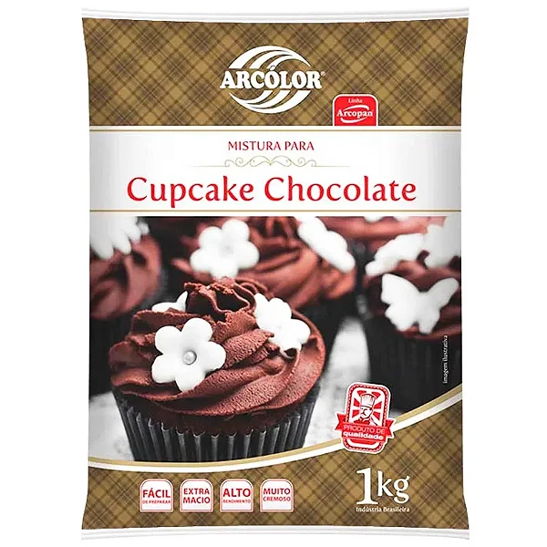 Mistura para Cupcake Sabor Chocolate 1kg ARCOLOR
