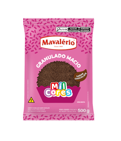 Granulado Macio sabor Chocolate 500g MAVALÉRIO