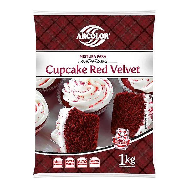 Mistura para Cupcake Red Velvet 1kg ARCOLOR
