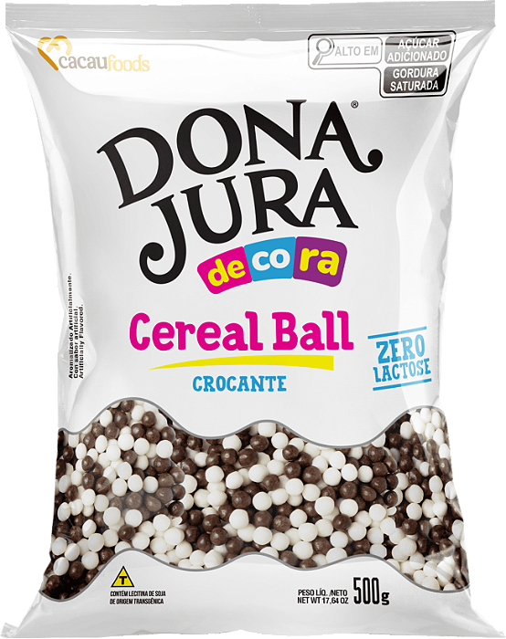 Mini Cereal Crocante Branco e Preto 500g ZERO LACTOSE Dona Jura