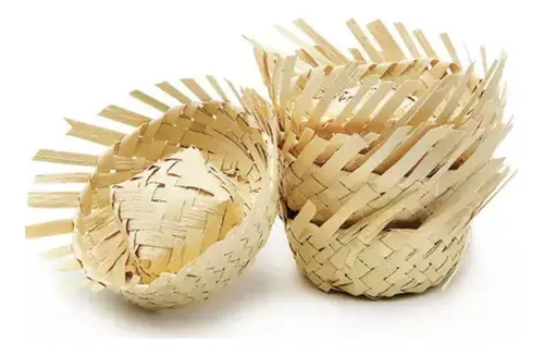 MINI CHAPEU DE PALHA (PCTE C/ 10 PCS)
