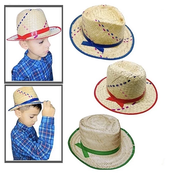 CHAPEU DE PALHA MALANDRINHO - CORES SORTIDAS