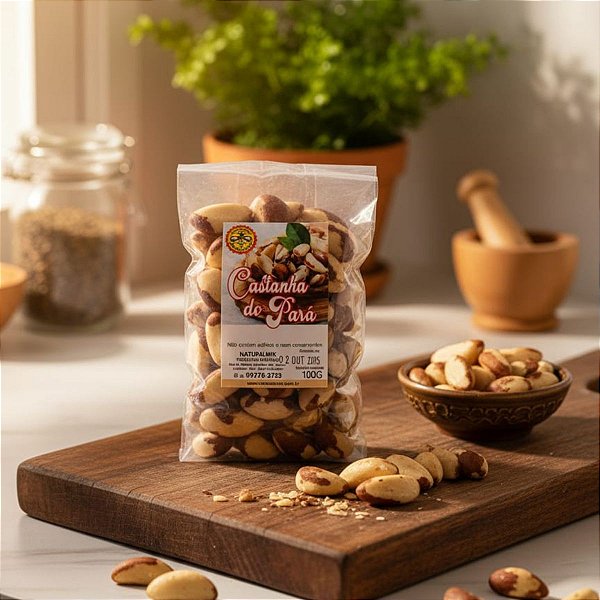 Castanha-do-Pará Crua e Natural - Fonte de Selênio - 100g