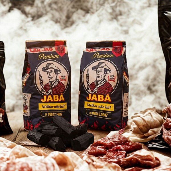 Carvão Vegetal Premium Jabá para Churrasco - Tradição e Qualidade - 4kg