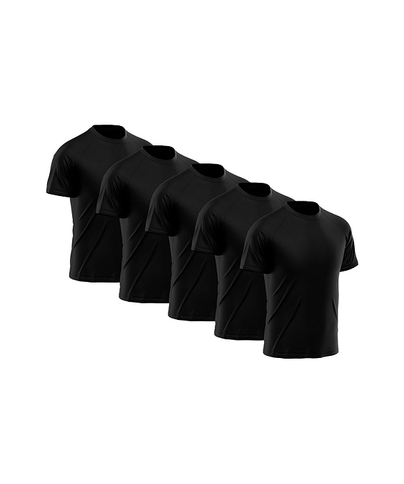 Kit 5 Camisetas Masculina Dry Fit Básica Lisa Proteção Solar UV Riviera