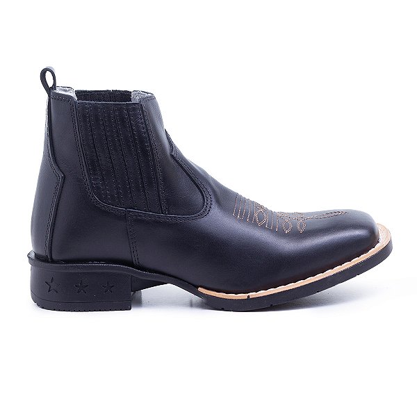Botina Texana Masculina - Preta
