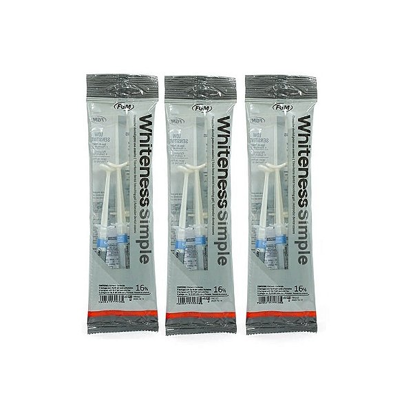 Clareador Dental Whiteness Simple 16% - 9 Unidades