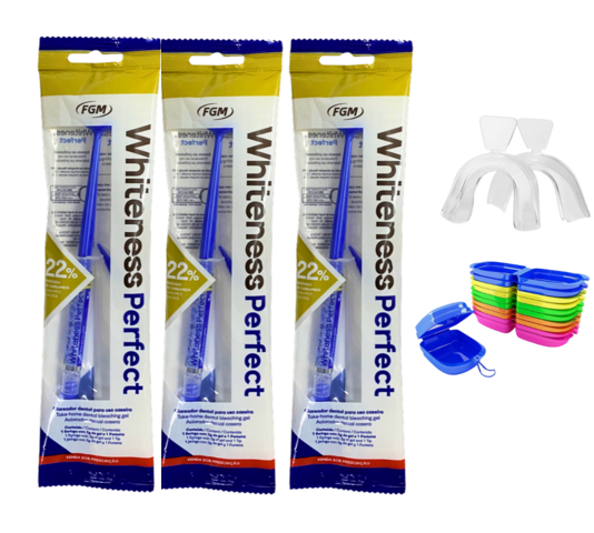 Clareador Dental Whiteness Perfect 22% - Fgm - 3 Un + Moldeira