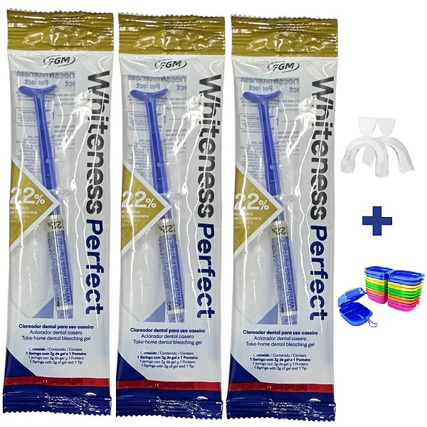 Clareador Whiteness Perfect 22% - 3 Un + Moldeira