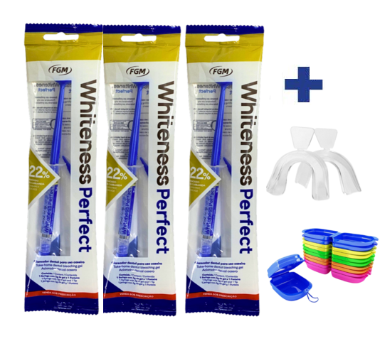 Clareador Whiteness Perfect 22% - 3 Un + Moldeira