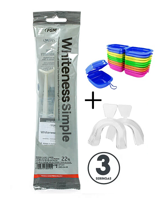 Clareador Whiteness Simple 22% + Moldeira