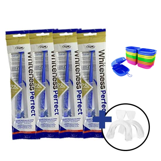 Clareador Whiteness Perfect 22% - 4 Un + Moldeira