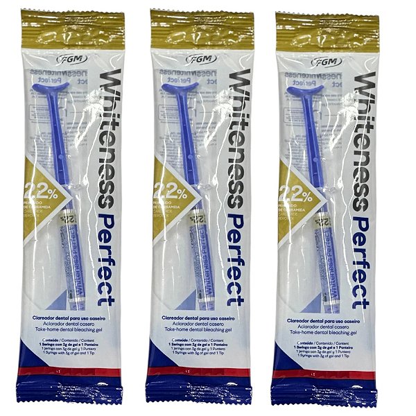 3 Seringas de Clareamento Whiteness Perfect 22%